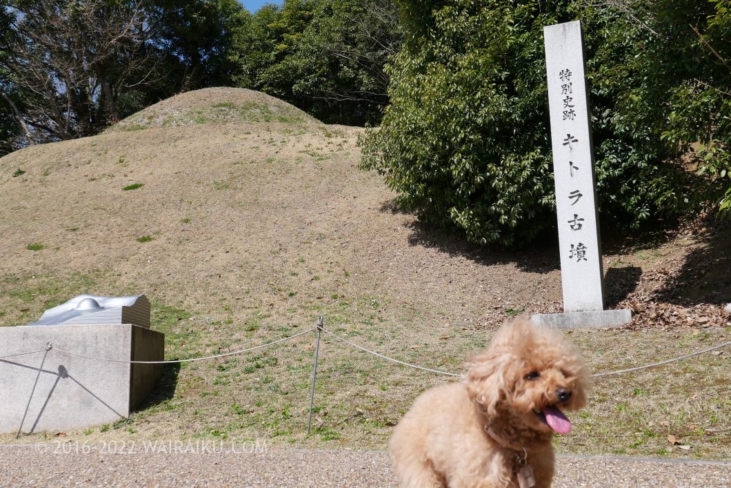 奈良県に犬とお出かけ　キトラ古墳