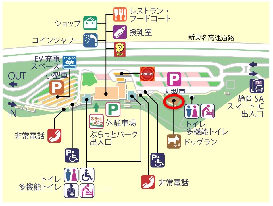 新東名高速道路　下り　NEOPASA静岡　ドッグラン
