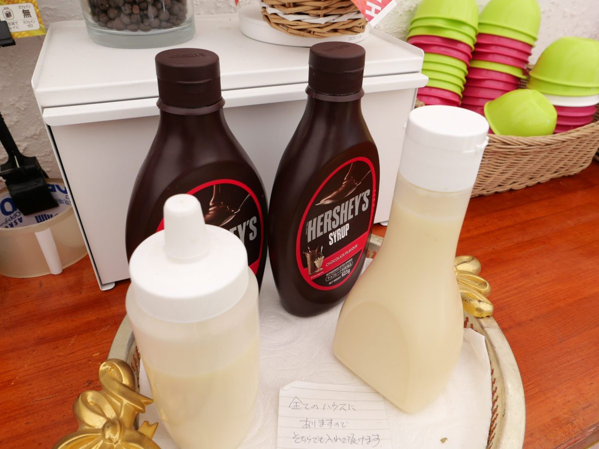 高野いちご園　練乳とチョコレートがかけ放題